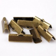 Metalen lint klemmetjes 20x8mm Brons